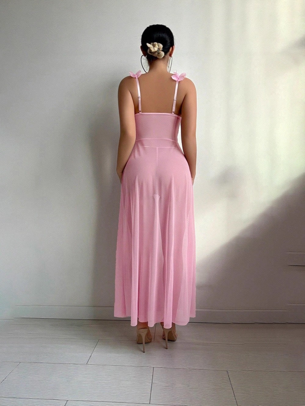 Women’s Floral Lace Split Maxi Nightdress