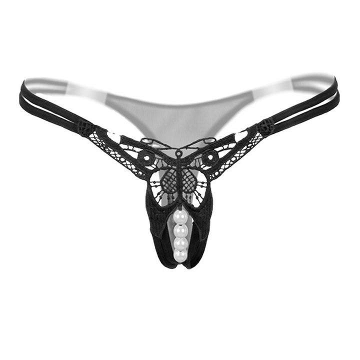 Embroidered Cutout Thong