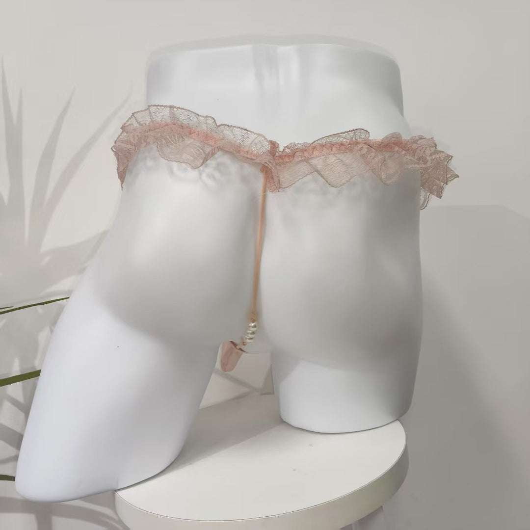 Men's Delicate Lace Thong Briefs