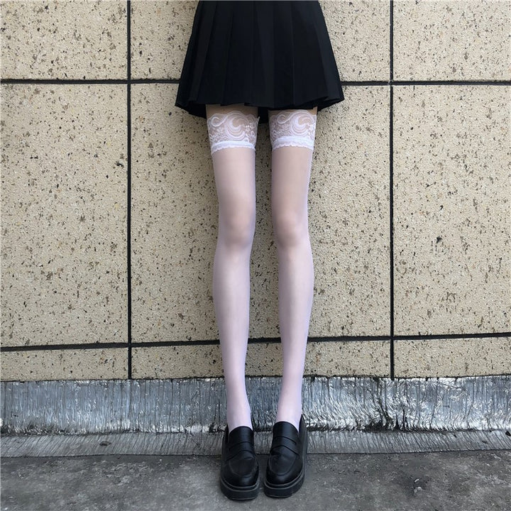 Lace and Lace Knee High Socks