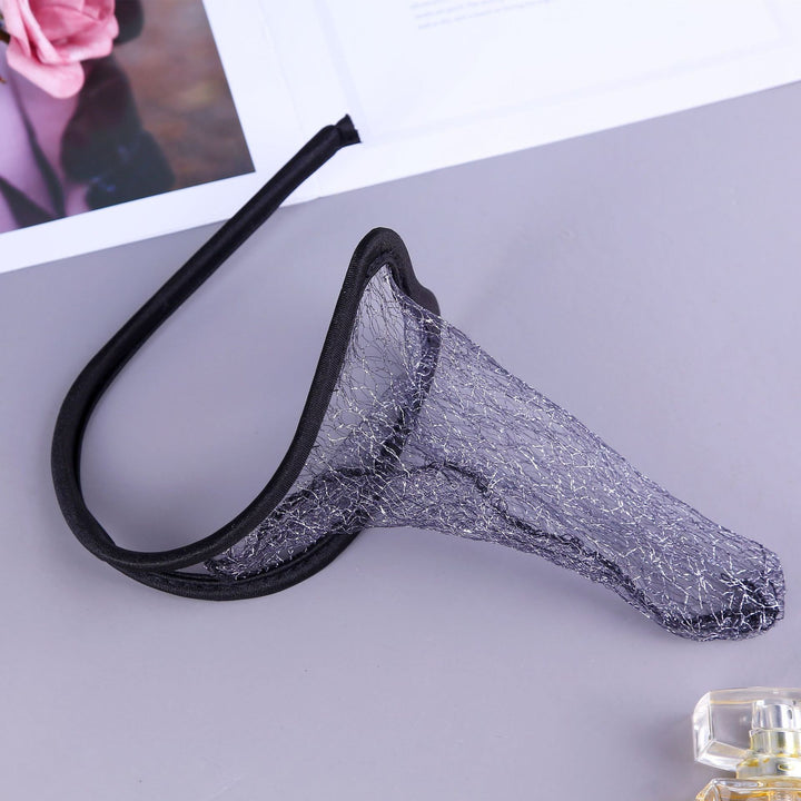 Women’s Lace C-String Couple Set – Cherry Detail Sheer Minimal Panty