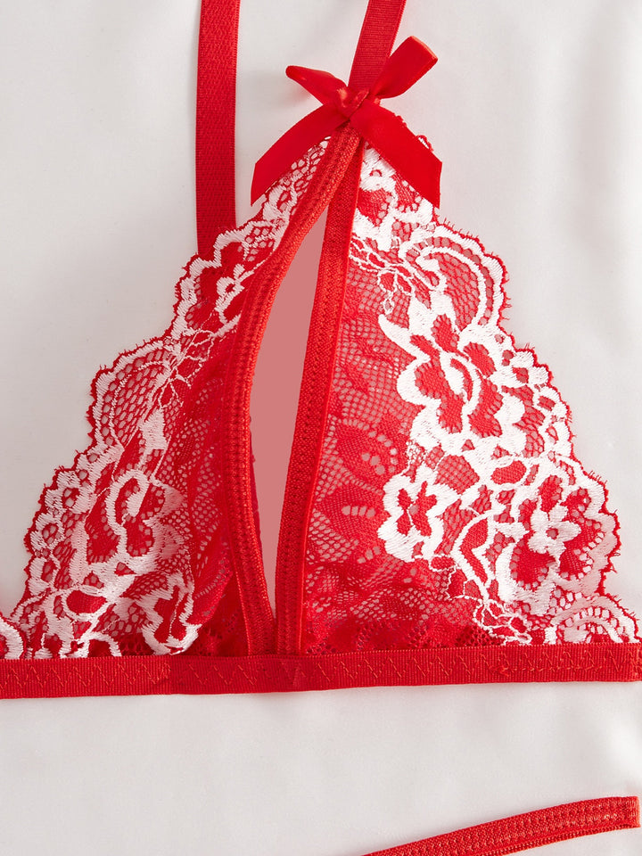 Lace Bralette & Thong Lingerie Set