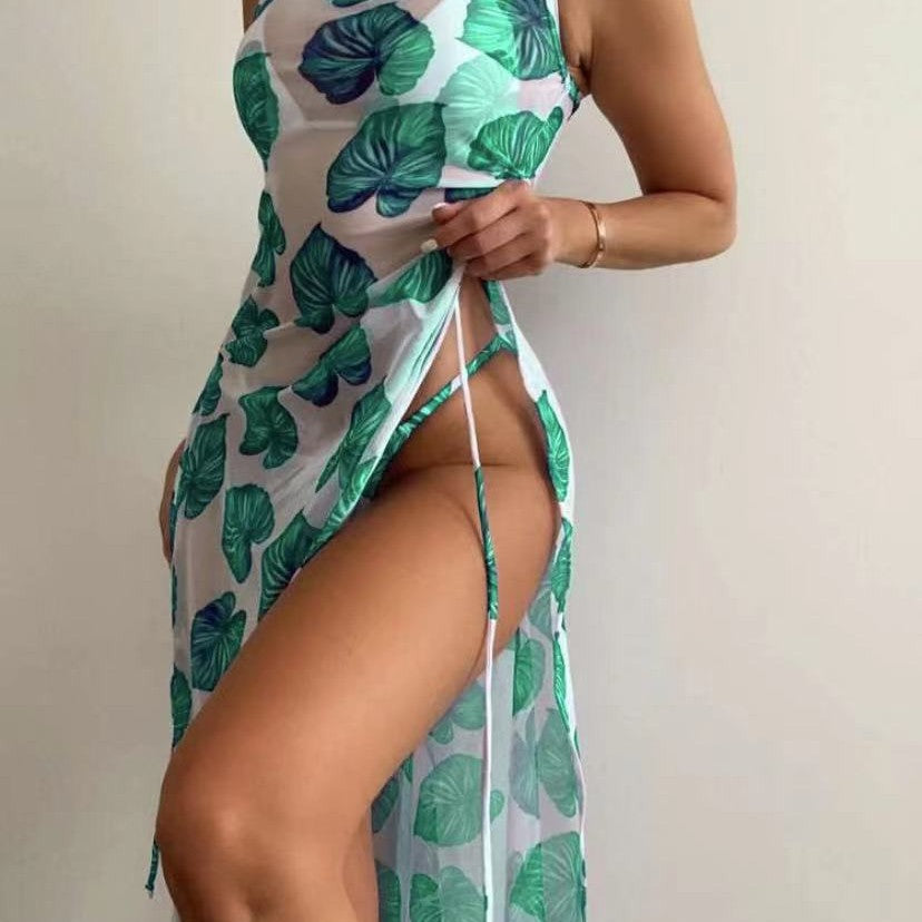 Floral Print Sexy Bikini Set Women