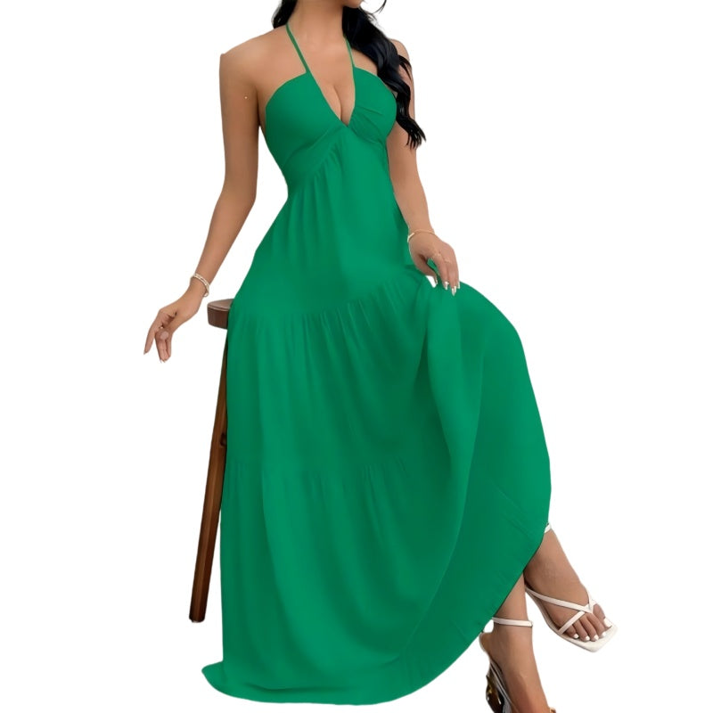 Halter Tiered Maxi Dress
