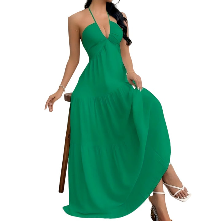 Halter Tiered Maxi Dress