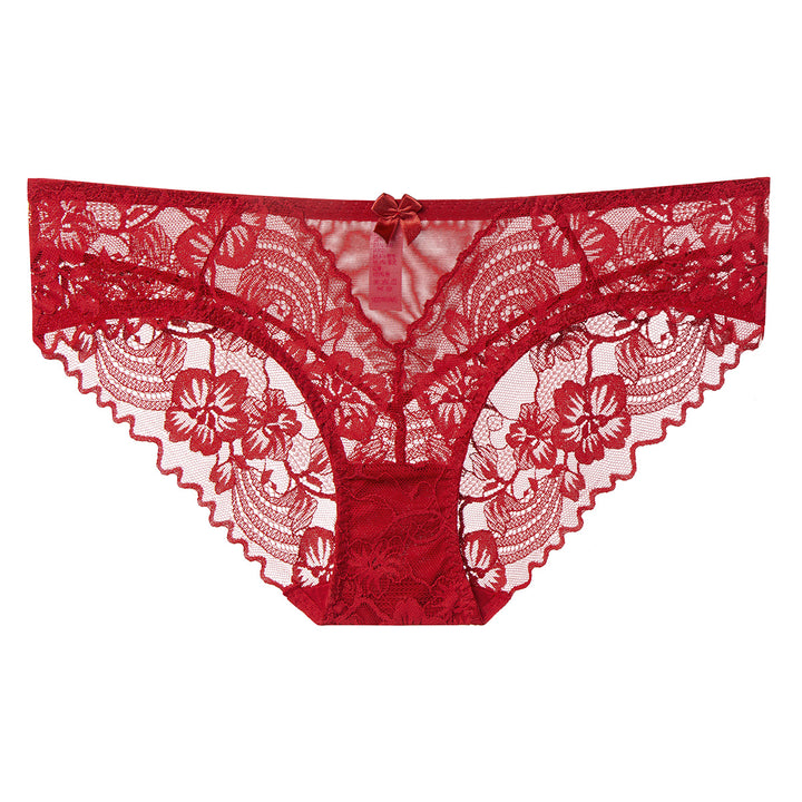 Women’s Lace Mid Rise Cotton Gusset Briefs