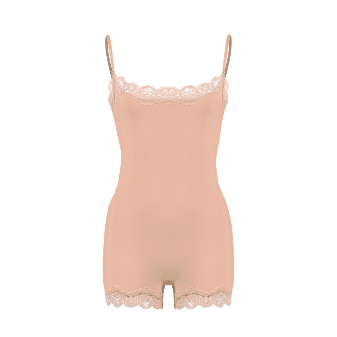 Lace Trim Sculpting Bodysuit – Premium Slim Fit Cami Shapewear for Women