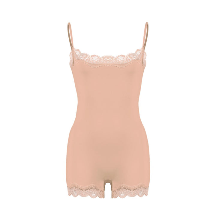 Lace Trim Sculpting Bodysuit – Premium Slim Fit Cami Shapewear for Women