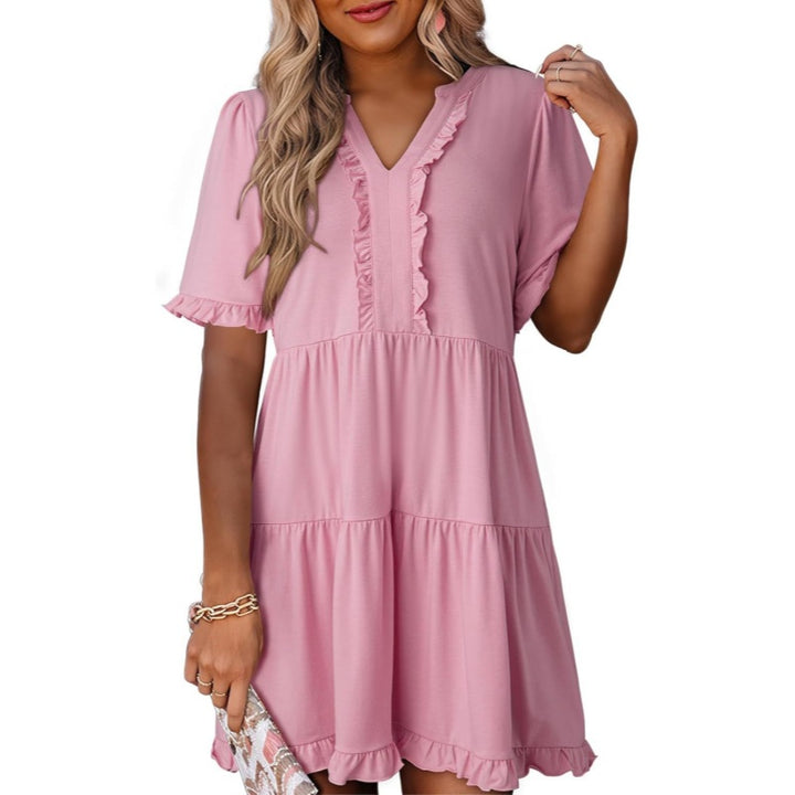 Elegant Ruffle Tiered Mini Dress