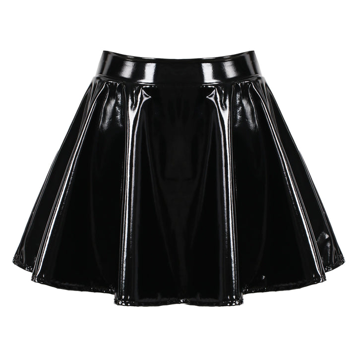 pu stretch bustier skirt