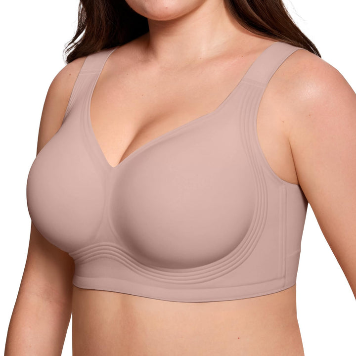 Wireless Seamless Bra – Full Support Soft Comfort Plus Size Bralette for Women