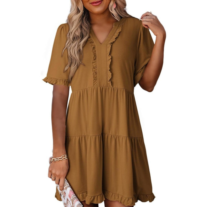 Elegant Ruffle Tiered Mini Dress