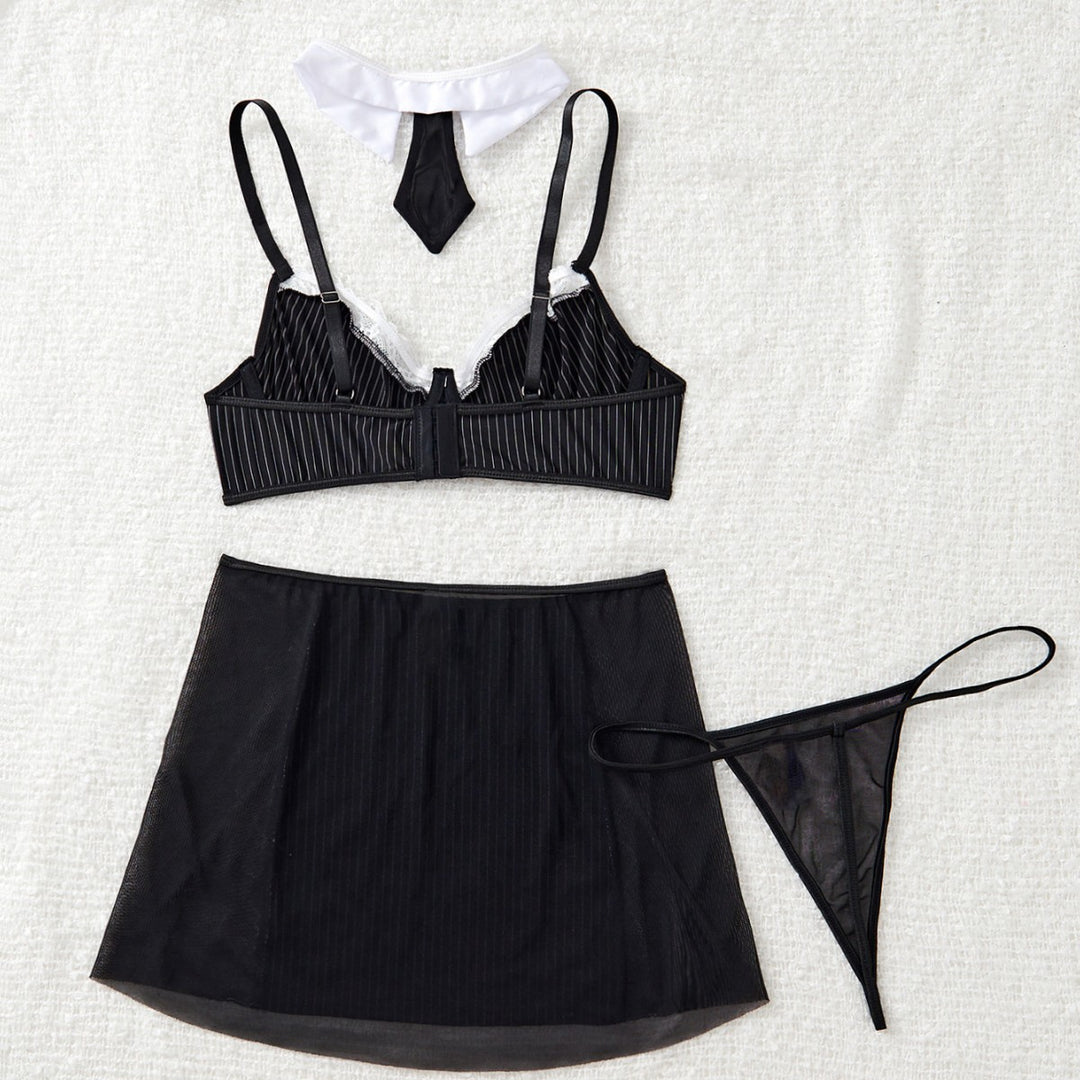 Women’s Striped Schoolgirl Costume Set
