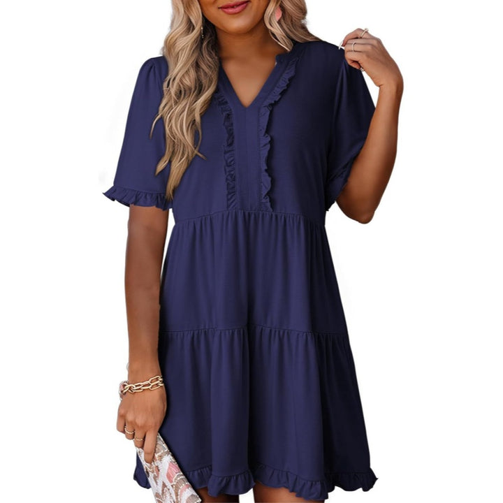 Elegant Ruffle Tiered Mini Dress