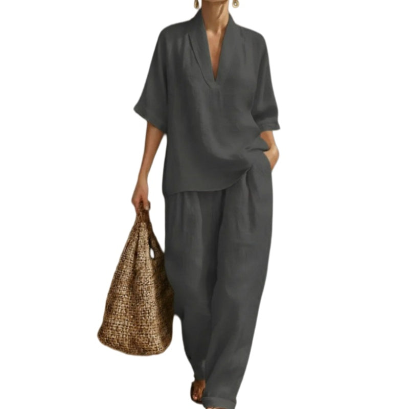Linen Blend Lounge Set