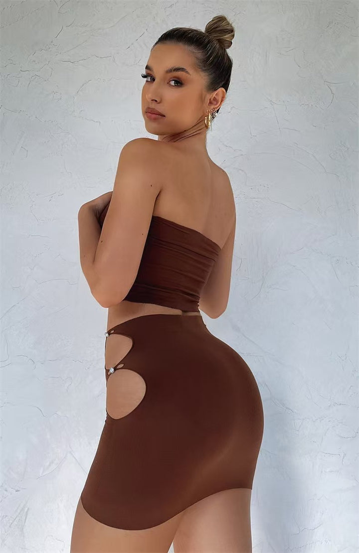 Women’s Rhinestone Fishnet Bodycon Dress