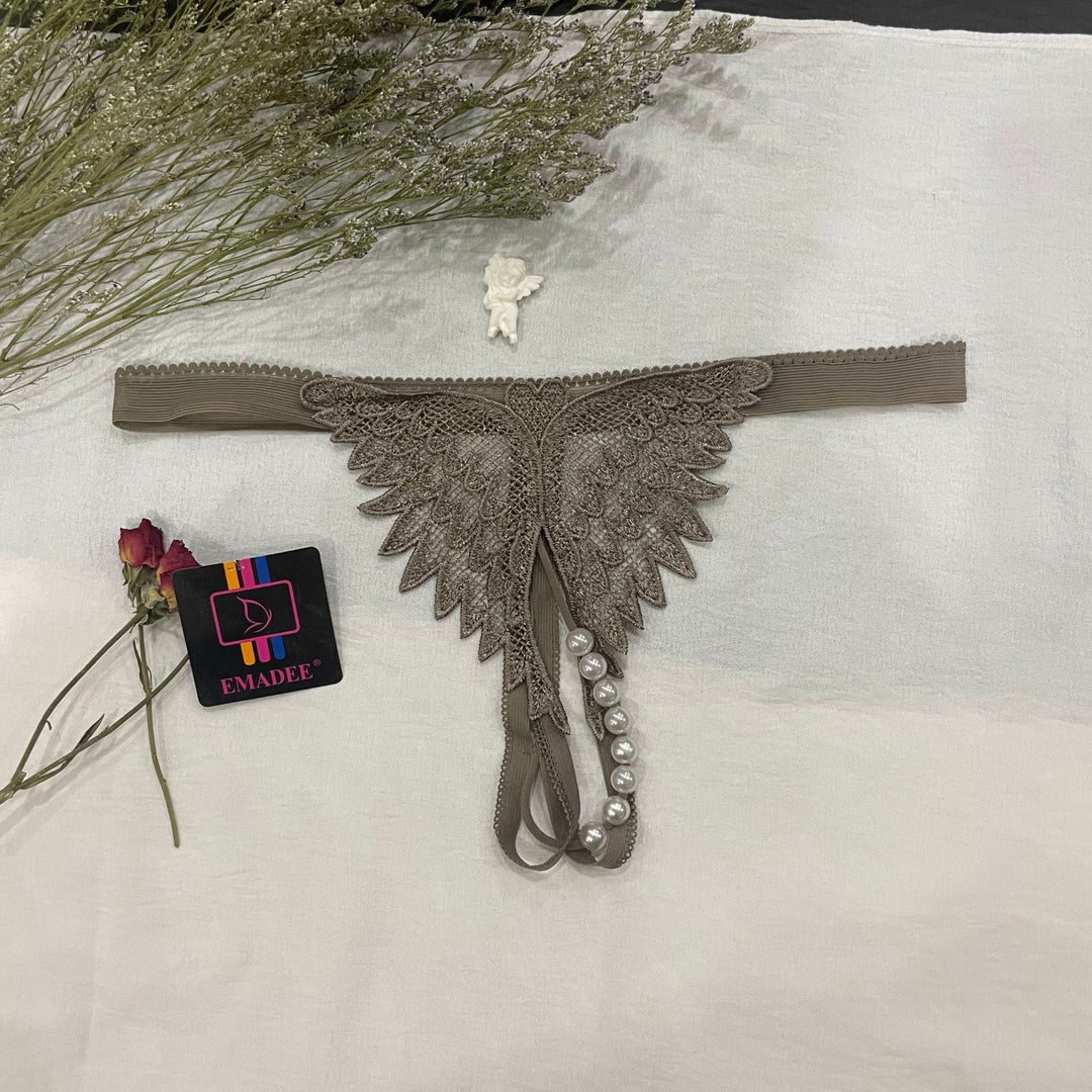 Women’s Pearl Heart Cutout Thong