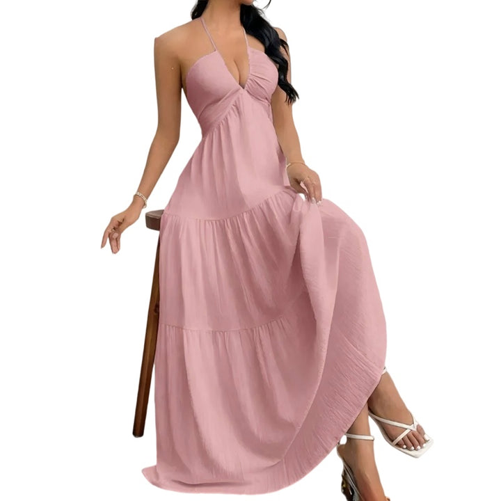 Halter Tiered Maxi Dress