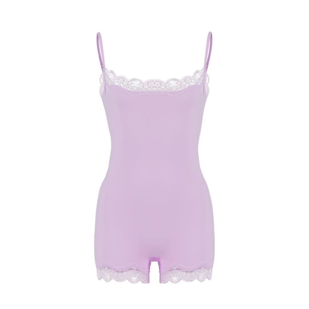 Lace Trim Sculpting Bodysuit – Premium Slim Fit Cami Shapewear for Women
