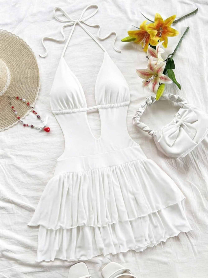 Tie Back Halter Summer Bodycon Dress