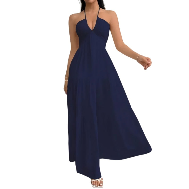 Halter Tiered Maxi Dress
