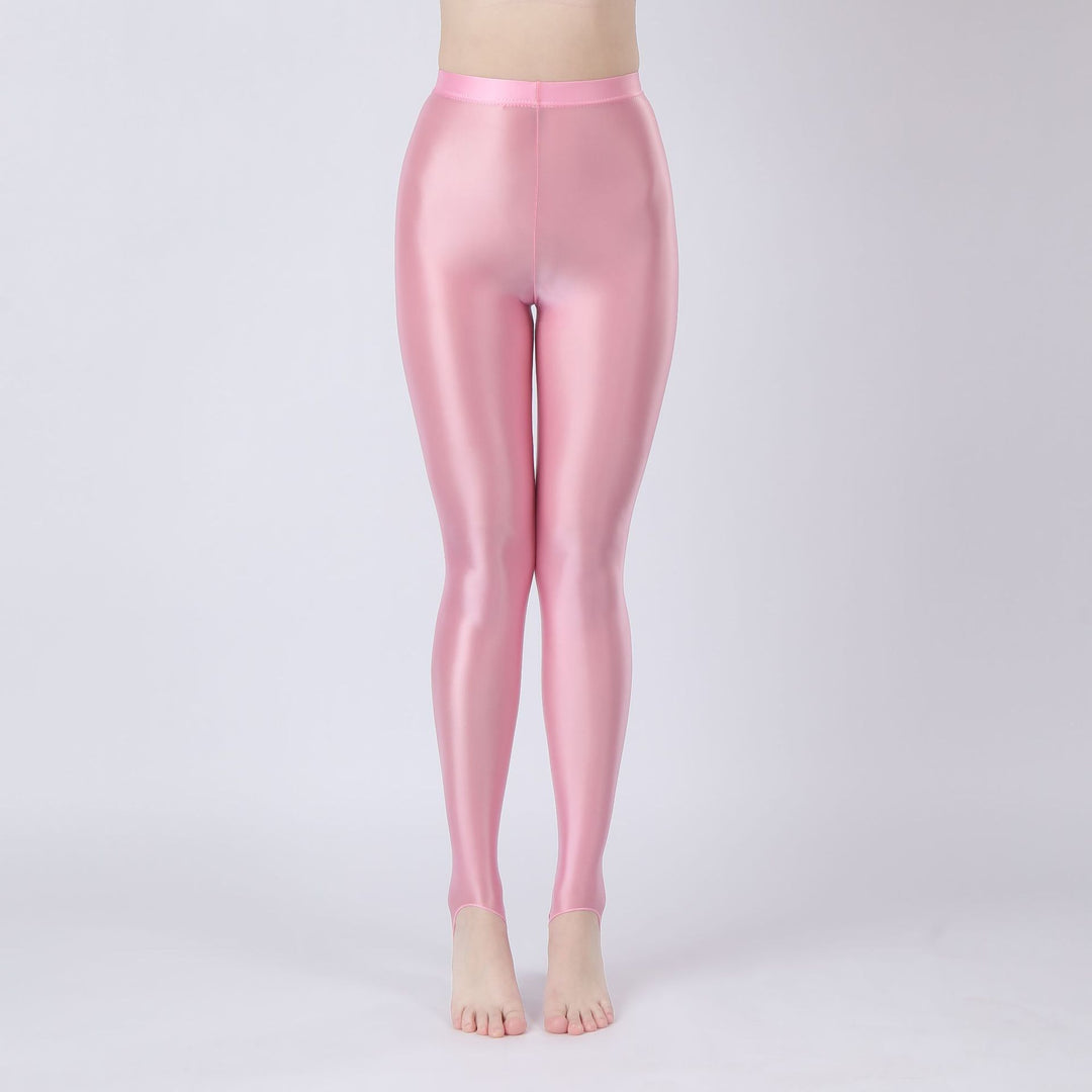 Plus Size Glossy High Waist Leggings