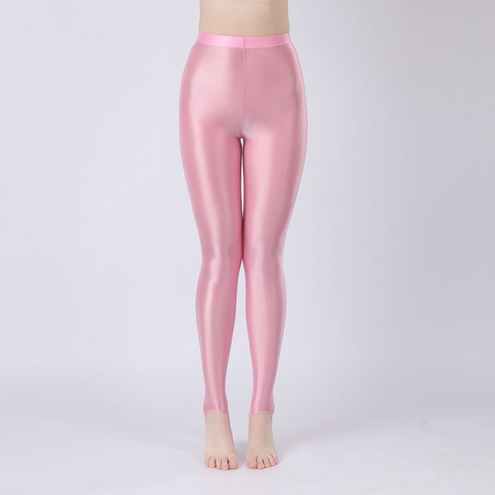Plus Size Glossy High Waist Leggings