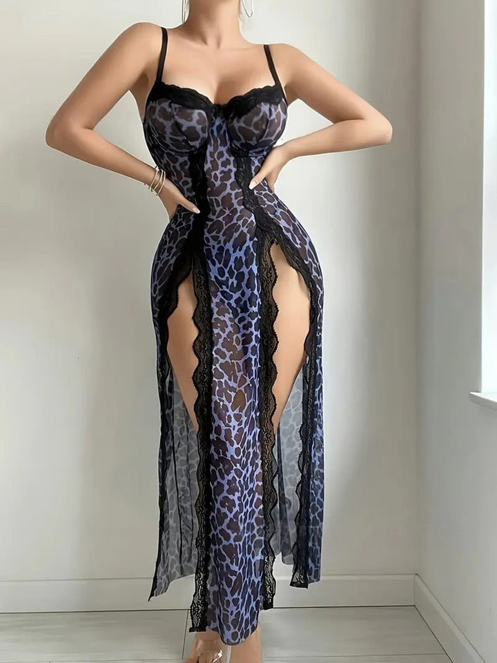 Sheer Mesh Sleepwear Set for Women