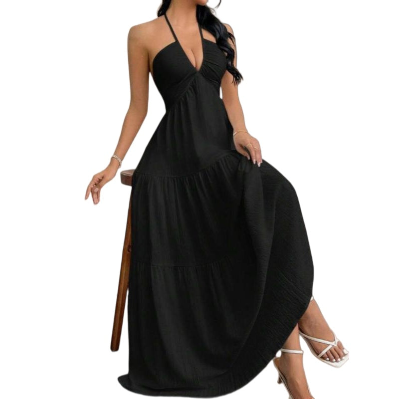 Halter Tiered Maxi Dress