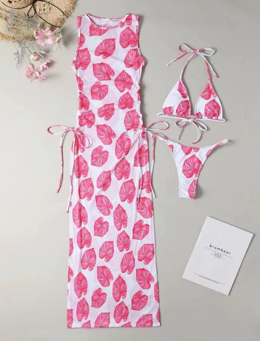 Floral Print Sexy Bikini Set Women