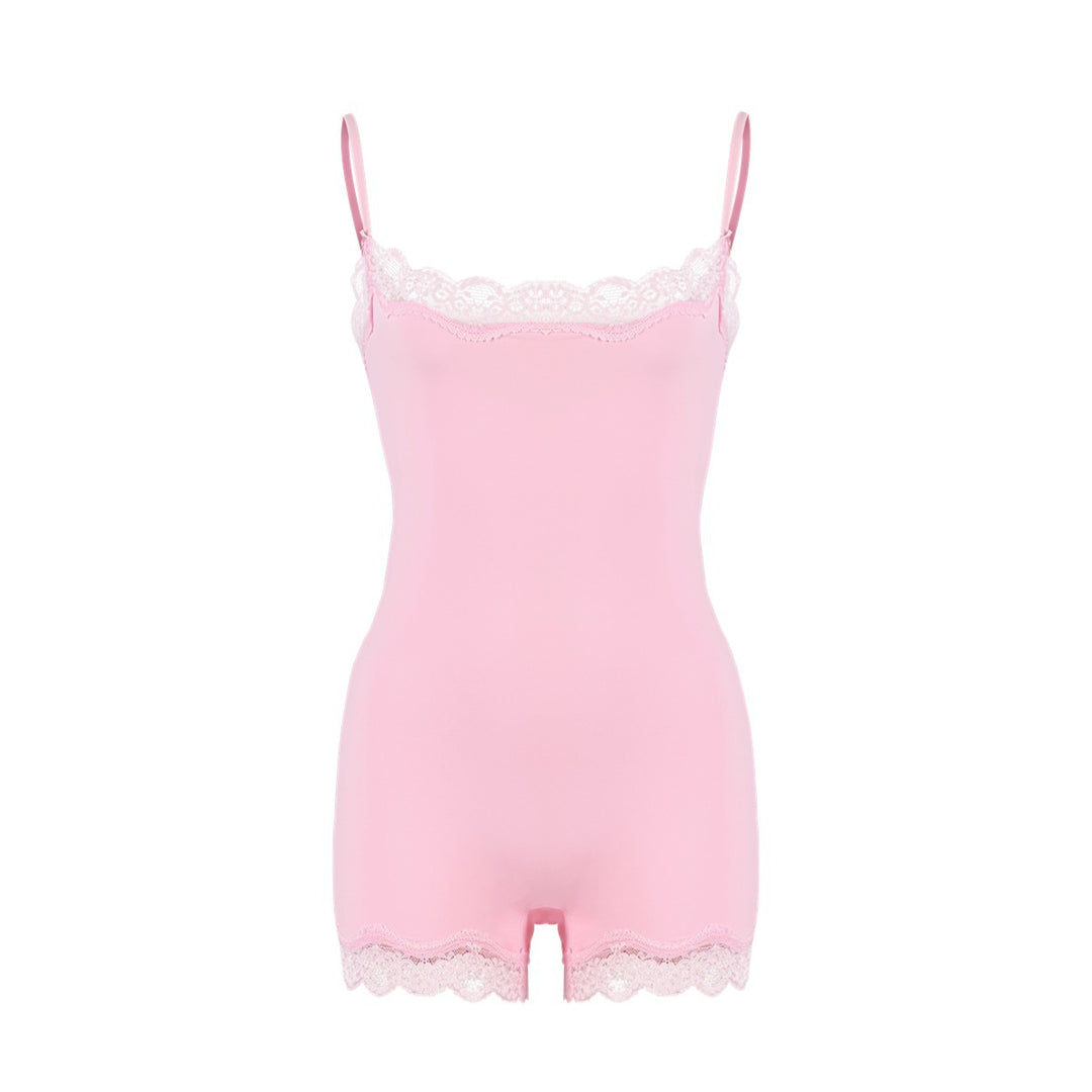 Lace Trim Sculpting Bodysuit – Premium Slim Fit Cami Shapewear for Women