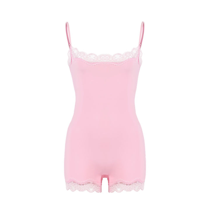 Lace Trim Sculpting Bodysuit – Premium Slim Fit Cami Shapewear for Women
