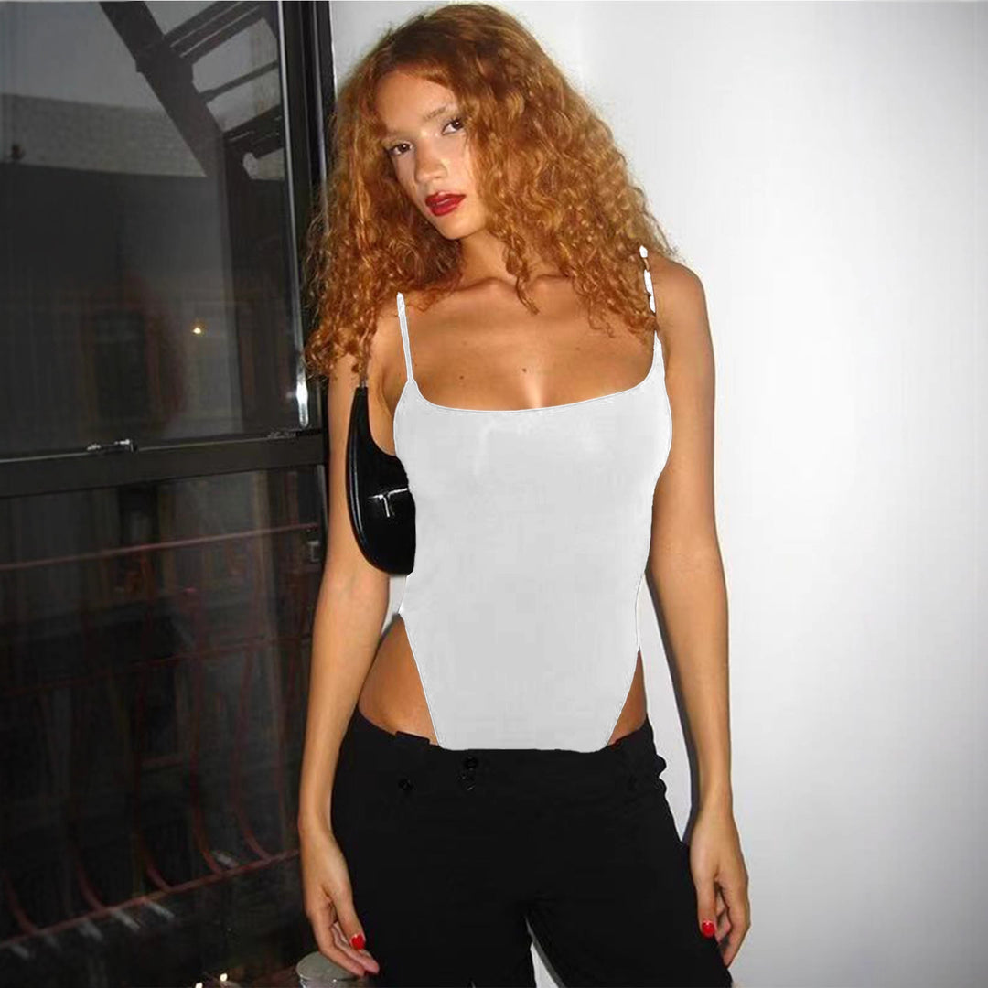 Low Cut Backless Sleeveless Bodysuit