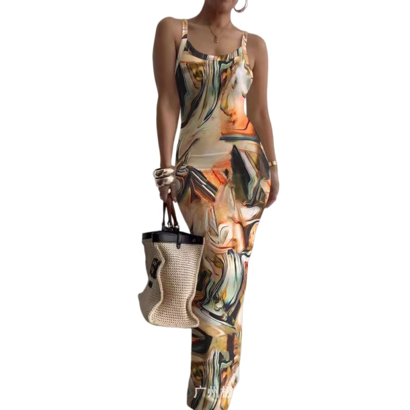 Floral Bodycon Maxi Dress