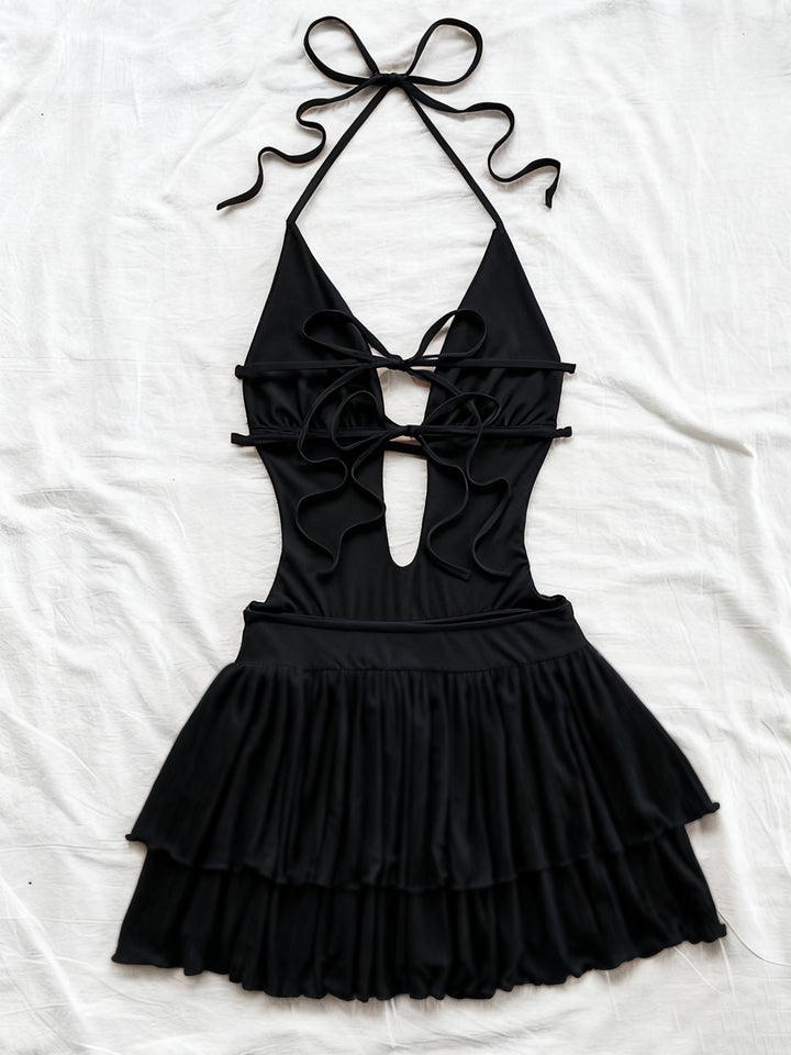 Tie Back Halter Summer Bodycon Dress