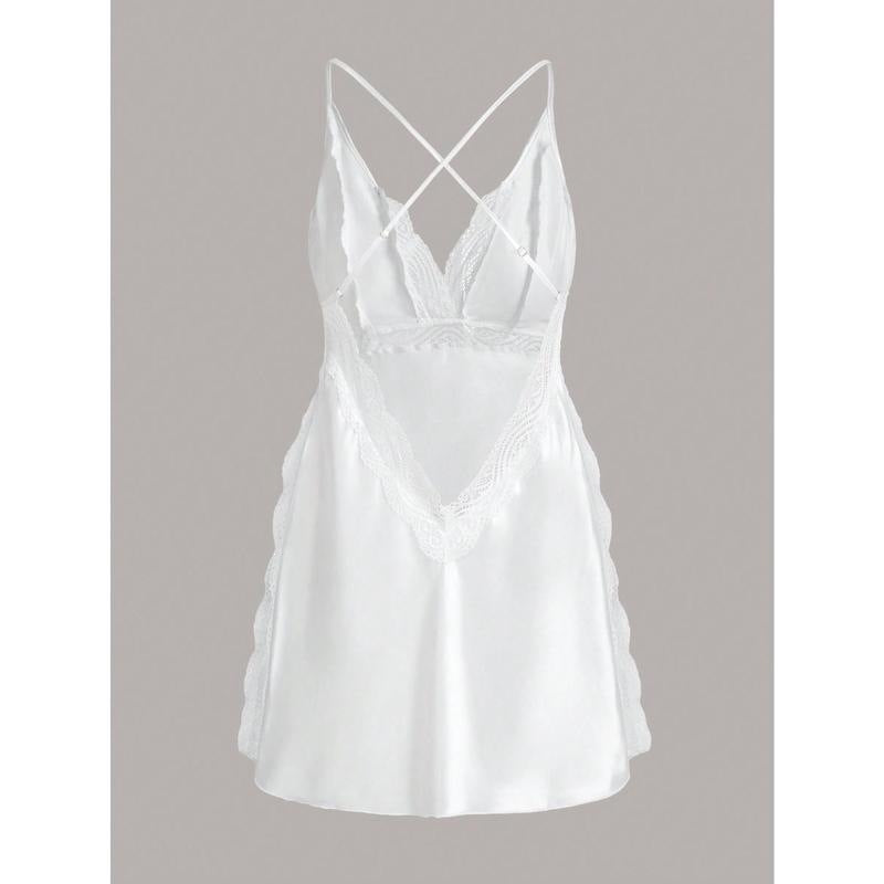 Sheer Lace Lingerie Set – Women’s Mesh Slip Sleepwear