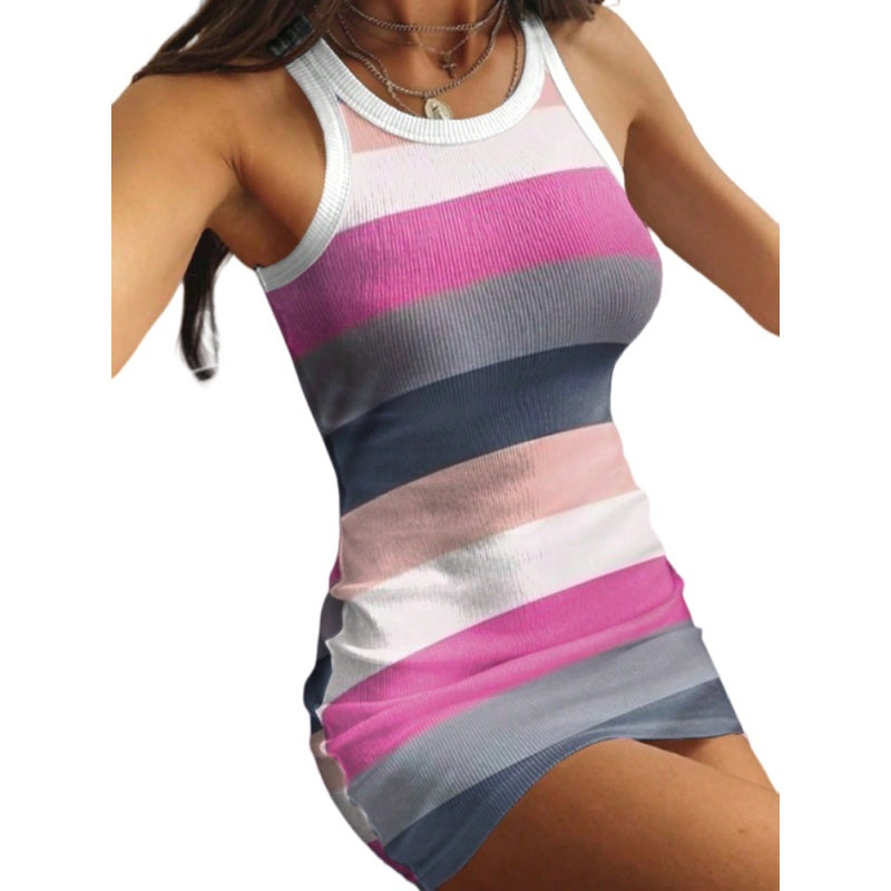 Striped Knit Mini Dress