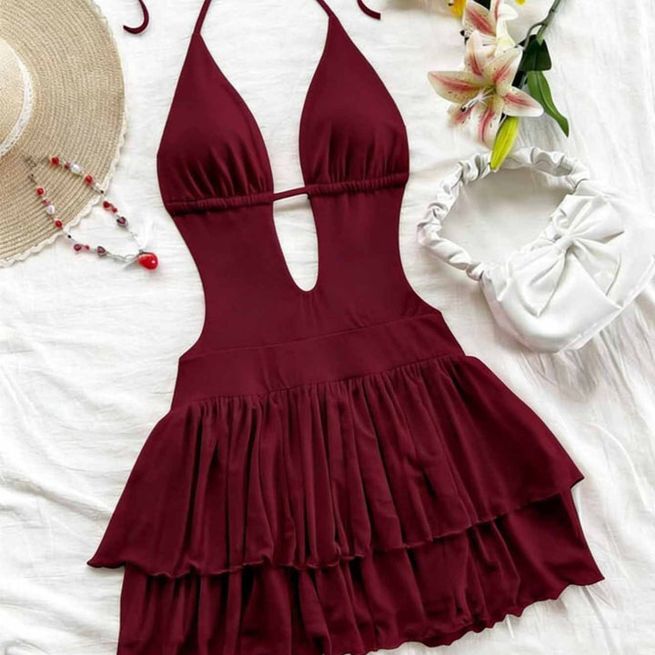 Tie Back Halter Summer Bodycon Dress