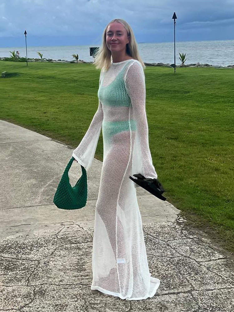 Knit Cutout Backless Long Dress