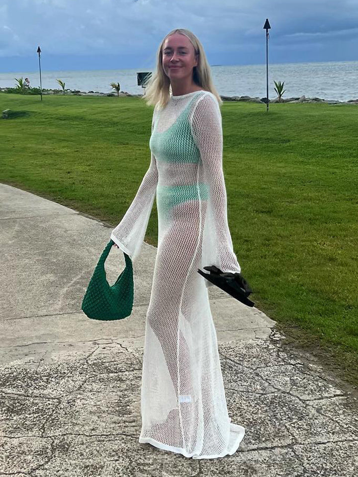 Knit Cutout Backless Long Dress