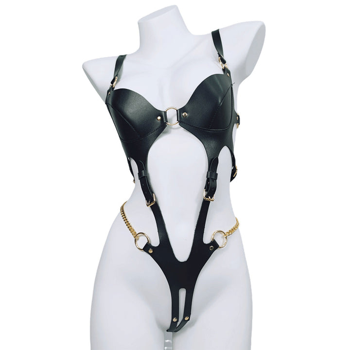 Leather bondage clothing mesh