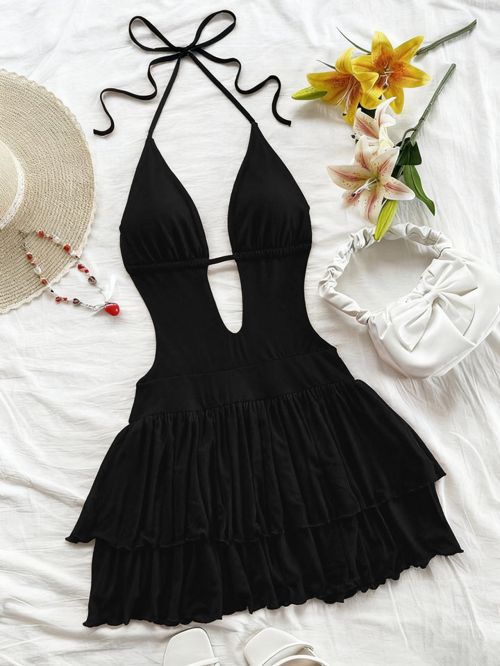 Tie Back Halter Summer Bodycon Dress