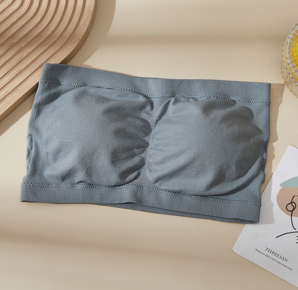 Women’s Strapless Bandeau – Seamless Padded Bralette Top