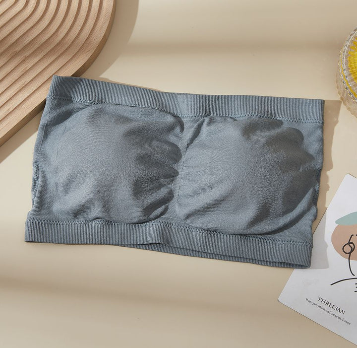 Women’s Strapless Bandeau – Seamless Padded Bralette Top