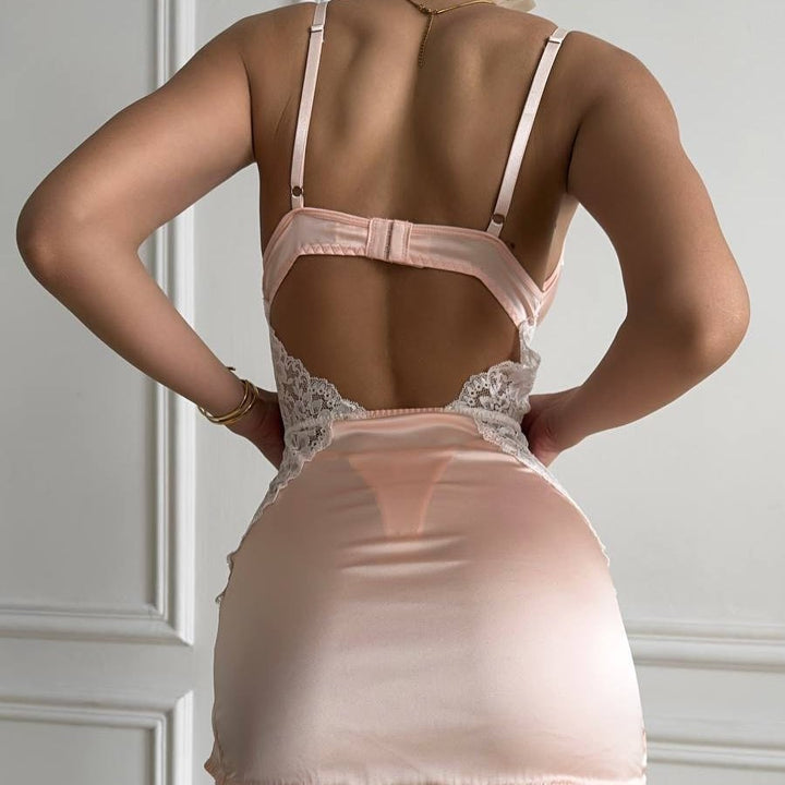Cutout Lingerie Set – Women’s Cami Top & Panty Two Piece Set