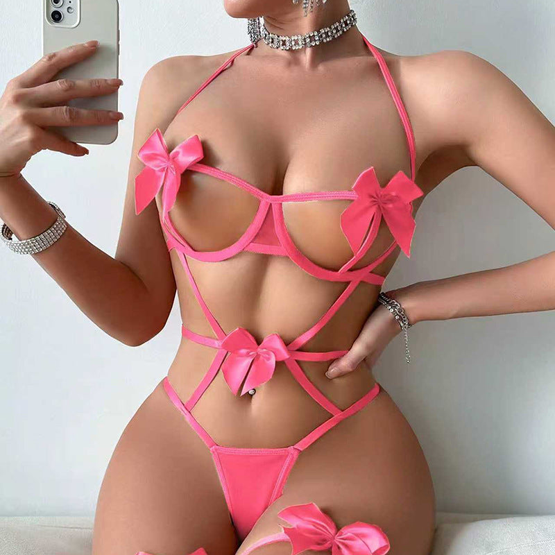 Bow Detail Open Cup Bodysuit