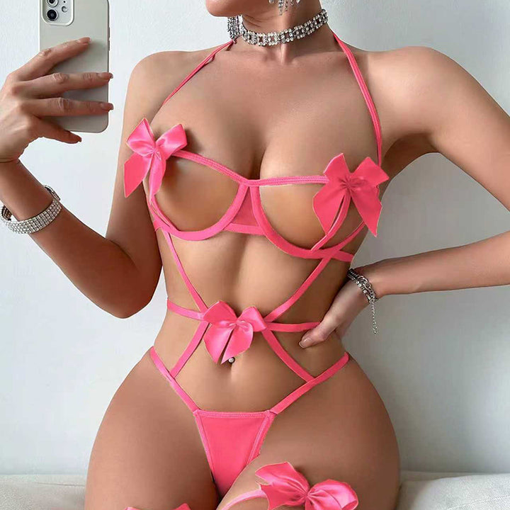 Bow Detail Open Cup Bodysuit