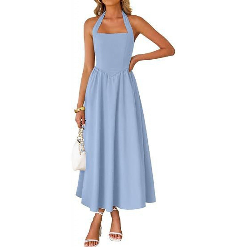 Halter Flow Midi Dress