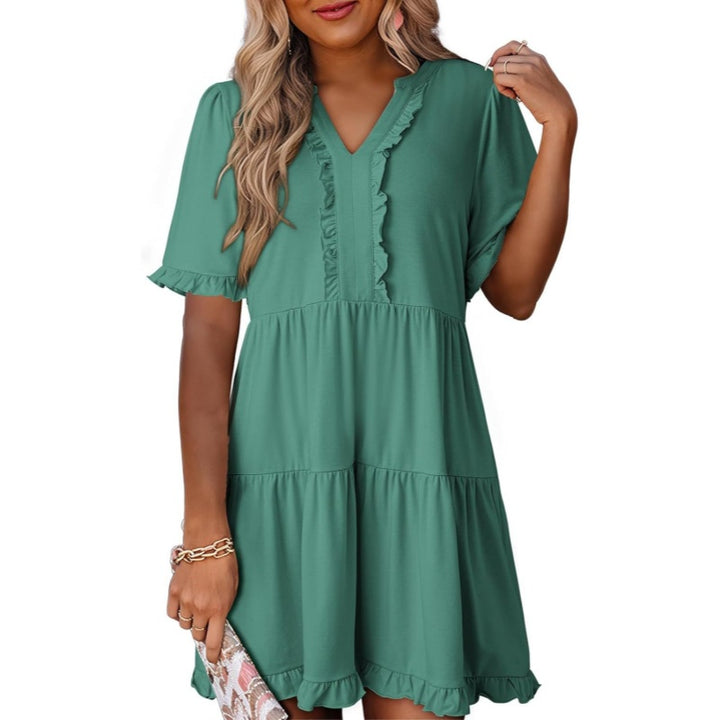 Elegant Ruffle Tiered Mini Dress