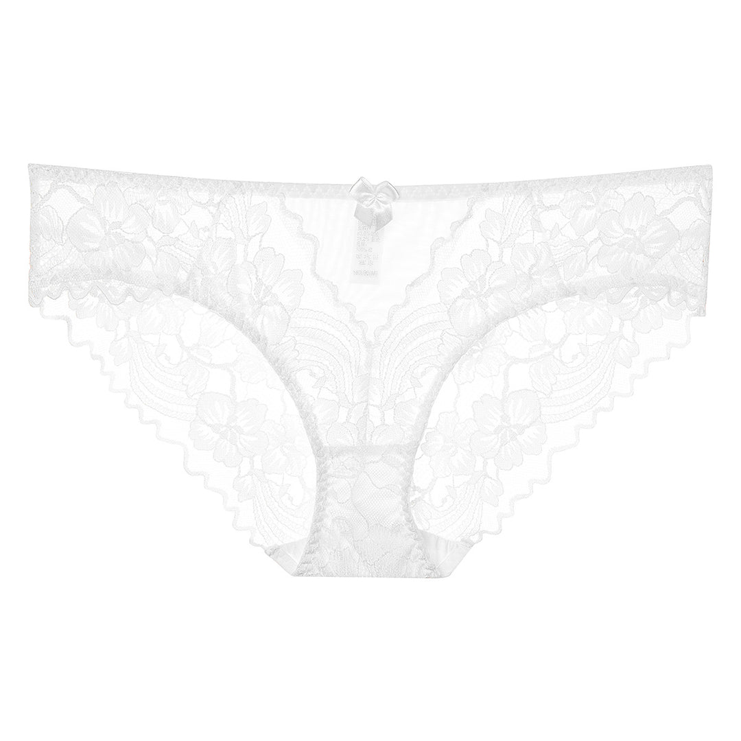 Women’s Lace Mid Rise Cotton Gusset Briefs